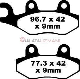 Suzuki AN 400 AK9/ZAK9/AL0/ZAL0/AL1/ZAL1/AL2/AL3/AL4/ZAL4/AL5/ZAL5/AL6/ZAL6AL7/ZAL7/AL8/ZAL8 Burgman/Skywave (ABS) (2007-2018) Karbon Sol Ön Fren Balatasi EBC SFAC228
