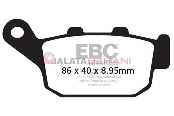 Suzuki SFV 650 K9/L0/L1/L2/L3/L4/L5 Gladius (ABS siz) (2009-2015) Yari Sinter Arka Fren Balatasi EBC FA496V