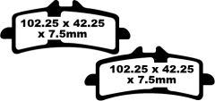 Suzuki GSX 1300 RL3/RL4 Hayabusa (Brembo Kaliper) (2013-2014) Ön Sinter Fren Balatasi EBC FA447HH*