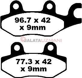 Kawasaki Ninja 250 SL (BX 250 BFF/BFS/BGF/BGFS ABS) (2015-2016) Sinter Ön Fren Balatasi EBC FA197HH