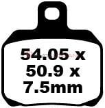 Peugeot Django 125 Heritage  (196mm Arka Disk) (2014-2018) Karbon Arka Fren Balatasi EBC SFAC266