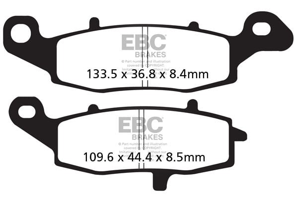 Suzuki GSX 750 W/X/Y/K1 (1998-2003) Ön Sol Organik Kevlar Fren Balatasi EBC FA229