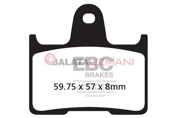 Suzuki GSXR 750 K4/K5 (2004-2005) Organik Arka Fren Balatasi EBC FA254