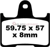 Kawasaki GTR 1400 ABS (ZG 1400 CCF/CDF/CEF/EEF/EGF) (2012-2016) Sinter Arka Fren Balatasi EBC FA254HH