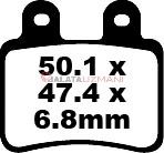 Peugeot Geopolis 400 Urban (AJP Kaliper/ABS) (2007-2012) Karbon Arka Fren Balatasi EBC SFAC350