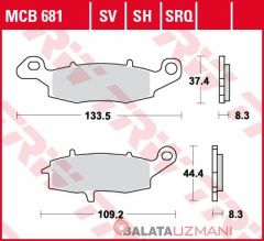 Suzuki DL 650 V-Strom WVB1 (2004->2011) Ön Sinter Fren Balatasi TRW MCB681SV
