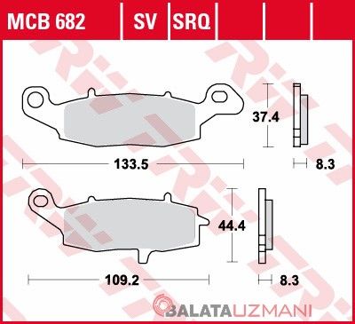 Suzuki DL 1000 V-Strom (2002->2009) Ön Sinter Fren Balatasi TRW MCB682SV