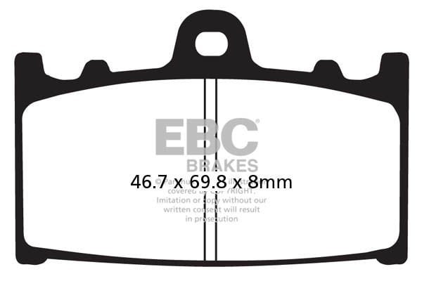 Suzuki GSXR 750 Y/K1/K2/K3 (2000-2003) Ön Organik Kevlar Fren Balatasi EBC FA158*
