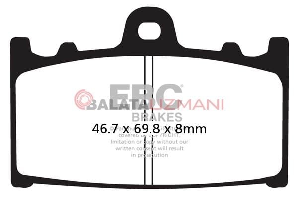 Suzuki GSF 1250 SAK7/SAK8/SAK9/SAZK9/SAL0/SAL1/SAL2/SAL4/SAL5/SAL6 (Faired Bandit - ABS Model - 4 Piston Kaliper) (2007-2016) Organik Ön Fren Balatasi EBC FA158*