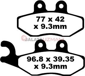 Vespa GTV 300 (4T/4V) (2010-2013) Karbon Ön Fren Balatasi EBC SFAC353