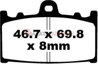 Suzuki GSX 1250 FAL0/FAL1/FAL2/FAL4/FAL5/FAL6 (2010-2016) Sinter Ön Fren Balatasi EBC FA158HH*