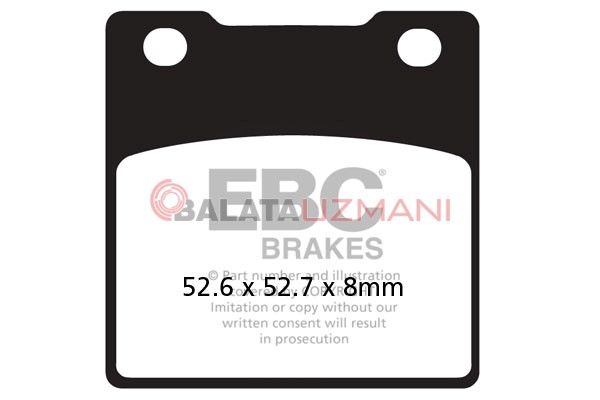 Kawasaki ZX7-R (ZX 750 P1/P2/P3/P4/P5/P6/P7) (1996-2003) Organik Arka Fren Balatasi EBC FA161