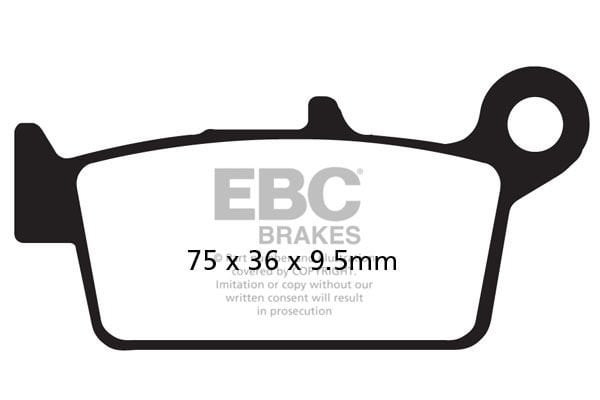 Kawasaki KLX 250 J1-J6 D-Tracker (1998-2003) Arka Sinter Fren Balatasi EBC FA131R