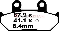 Suzuki AN 650 L3/L4/L5/L6 Burgman ABS siz (2013-2016) Karbon Arka Fren Balatasi EBC SFAC412