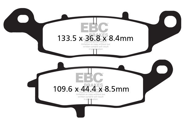 Kawasaki VN 1500 L1/L2/L3/L4 Classic Tourer Fi (2000-2003) Ön Sag Organik Kevlar Fren Balatasi EBC FA231