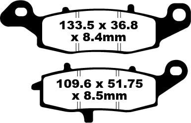 Suzuki VL 800 K1/K2/K3/K4/K5Intruder Volusia (2001-2005) Ön Sinter Fren Balatasi EBC FA231HH