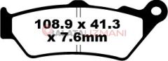 Ducati 1262 XDiavel S (2016-2018) Yari Sinter Arka Fren Balatasi EBC FA209/2V