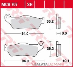 BMW K 1200 R,GT Teilintegral ABS (2006->2008) Arka Sinter Fren Balatasi TRW MCB707SH*