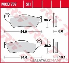 BMW R 1200 GS, GS Adventure (2004->2012) Arka Sinter Fren Balatasi TRW MCB707SH*