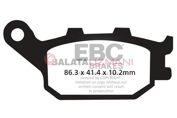 Suzuki GSX-S 1000 FAL6/FAL7/FAL8 (Faired/ABS) (2016-2018) Organik Arka Fren Balatasi EBC FA174