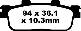 SYM Joymax 250 i (2007-2008) Arka Organik Kevlar Fren Balatasi EBC SFA427