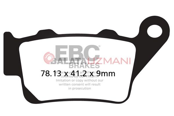 KTM 690 Duke (2 Pin Pad Fixing Döküm Jant) (2012) Organik Arka Fren Balatasi EBC FA213