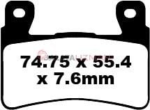 Kawasaki Ninja ZX-6R (ZX 636 EGFA/EHFA/EJFA - ABS siz/KRT Versiyon - 636cc) (2016-2018) Sinter Ön Fren Balatasi EBC FA296HH*