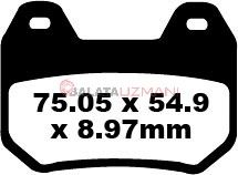 BMW K1200 LT (Evo-Integral ABS) (2000-2009) Sinter Arka Fren Balatasi EBC FA304HH