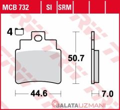 SYM GTS 300 Joymax evo i. (2009-> --) Ön Sinter Fren Balatasi TRW MCB732SRM