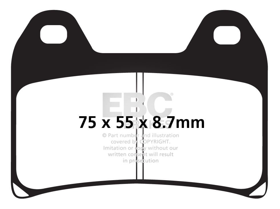 Bmw F800 S (Half fairing/loose bobin) (2006-2008) Ön Yari Sinter Fren Balatasi EBC FA244V*