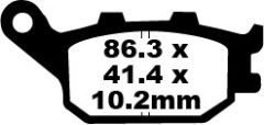 Kawasaki Z 750 (ZR 750 L7F/L8F/L9F/LAF) (2007-2011) Arka Sinter Fren Balatasi EBC FA174HH