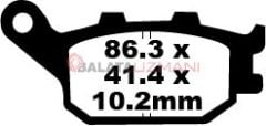 Honda CB 600 F2Y/F21/F22 Hornet S (17 inç Jant) (2000-2004) Sinter Arka Fren Balatasi EBC FA174HH