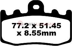 BMW K1200 RS (ABS) (2001-2004) Sinter Ön Fren Balatasi EBC FA335HH*