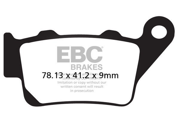 Triumph Street Triple 675 R (Nissin F/Brembo R Kaliper) (2013-2014) Arka Organik Kevlar Fren Balatasi EBC FA213