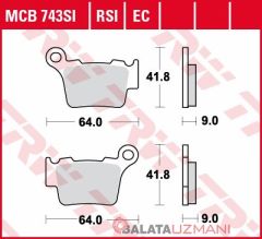 KTM XC 525 Racing (2006->2007) Arka Sinter Fren Balatasi TRW MCB743SI