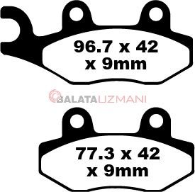 Peugeot Django 125 Heritage  (196mm Arka Disk) (2014-2018) Organik Ön Fren Balatasi EBC SFA228
