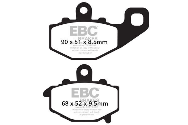 Kawasaki ZX 9 R (ZX 900 F1/F2) (2002-2004) Arka Organik Kevlar Fren Balatasi EBC FA192