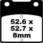 Kawasaki ZX7-R (ZX 750 P1/P2/P3/P4/P5/P6/P7) (1996-2003) Arka Sinter Fren Balatasi EBC FA161HH
