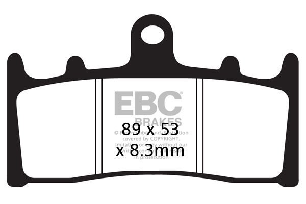 Kawasaki ZX7-R (ZX 750 P1/P2/P3/P4/P5/P6/P7) (1996-2003) Ön Organik Kevlar Fren Balatasi EBC FA188*
