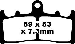 Kawasaki ZX7-R (ZX 750 P1/P2/P3/P4/P5/P6/P7) (1996-2003) Ön Sinter Fren Balatasi EBC FA188HH*