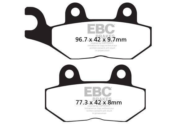 Triumph Tiger Explorer 1200 (2012-2014) Arka Organik Kevlar Fren Balatasi EBC FA214/2