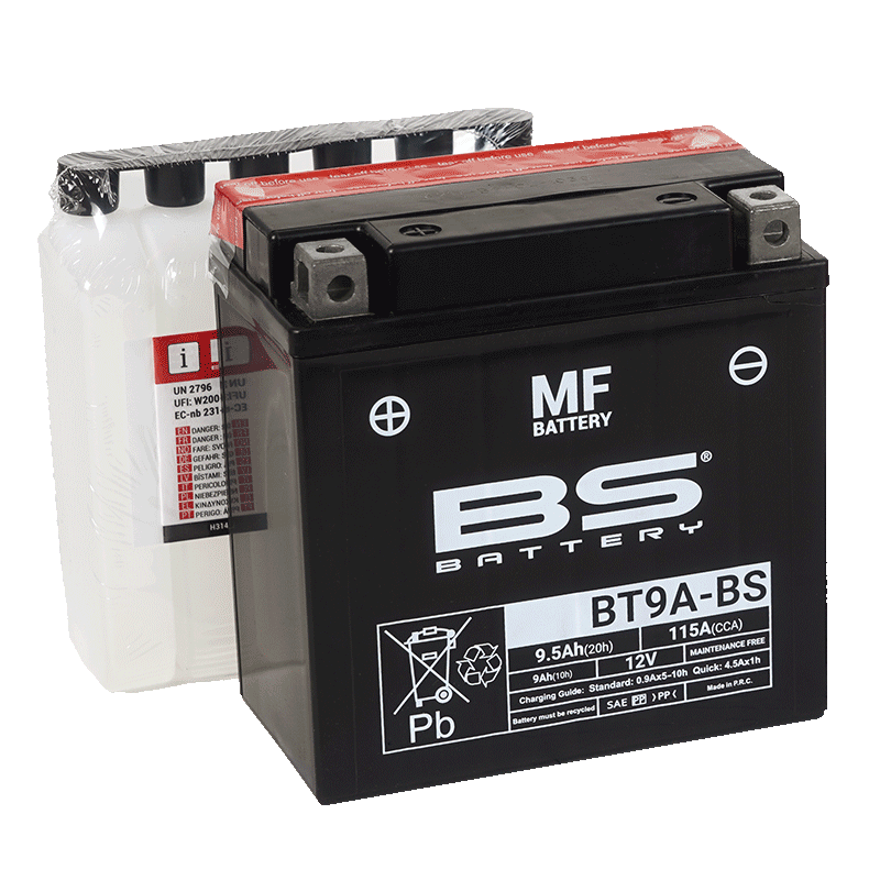 CF MOTO NK- SR 250- NK250 - CLX250 - BT9A-BS (YT9A-BS) 12V 9Ah 120CCA 135x75x139 Bs-Battery -MF  motosiklet aküsü
