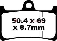 Yamaha XP 500 (530cc Engine - Black & Bronze Max) (2013-2015) Organik Ön Fren Balatasi EBC SFA252*
