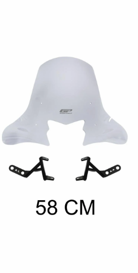 GP Kompozit Honda Activa 2023-2024 Uyumlu Ön Cam Şeffaf 58 cm
