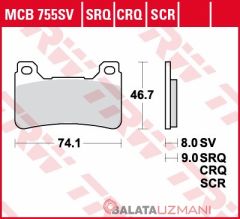 Honda CB 1000 R (2008-> --) Ön Sinter Fren Balatasi TRW MCB755SV*