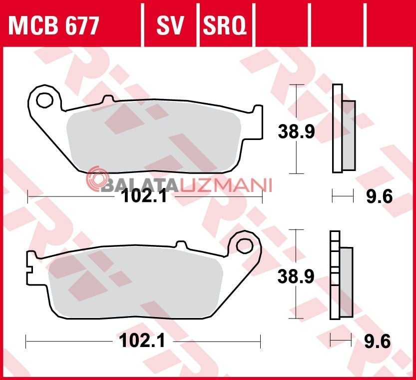 Suzuki 800 DE Ön Sinter Fren Balatasi TRW MCB677SV