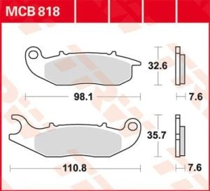 Honda PCX 125  (2021-2026 ) Ön Organik Fren Balatasi TRW LUCAS