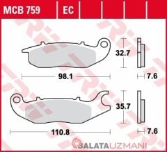 Honda MSX 125  (2013-> --) Ön Organik Fren Balatasi TRW MCB759EC