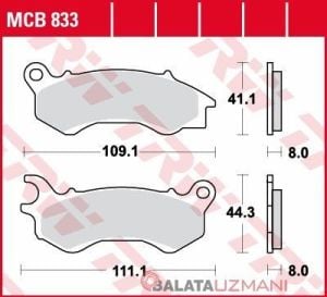 Peugeot Pulsion 125 2023-2025- Arka Balatası Trw Mcb532