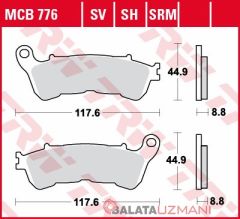 Honda CBF 1300 FAABS (2015-> --) Ön Sinter Fren Balatasi TRW MCB776SV*